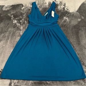 XS Loft sleeveless teal dress